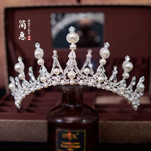 bridal headdress 2020 new baroque pearl crown adulthood wedding toast dress, Silver
bridal headdress 2020 new baroque pearl crown adulthood wedding toast dress, Silver