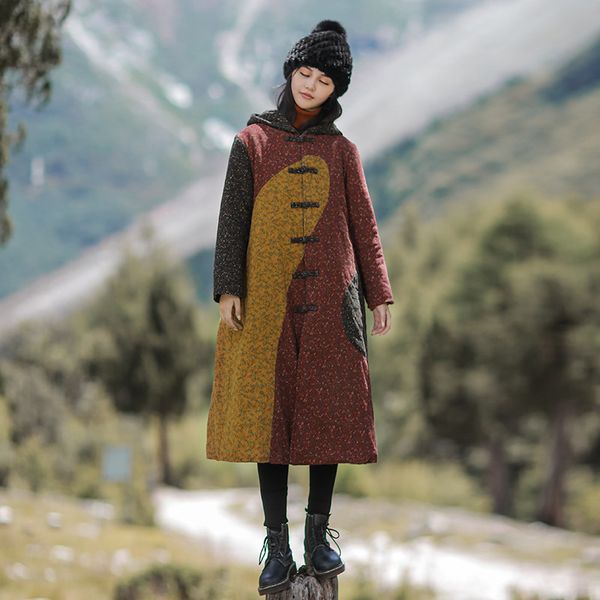 johnature women vintage patchwork parkas hooded cotton linen coats print floral chinese style winter women clothing warm parkas 201029, Black
johnature women vintage patchwork parkas hooded cotton linen coats print floral chinese style winter women clothing warm parkas 201029, Black