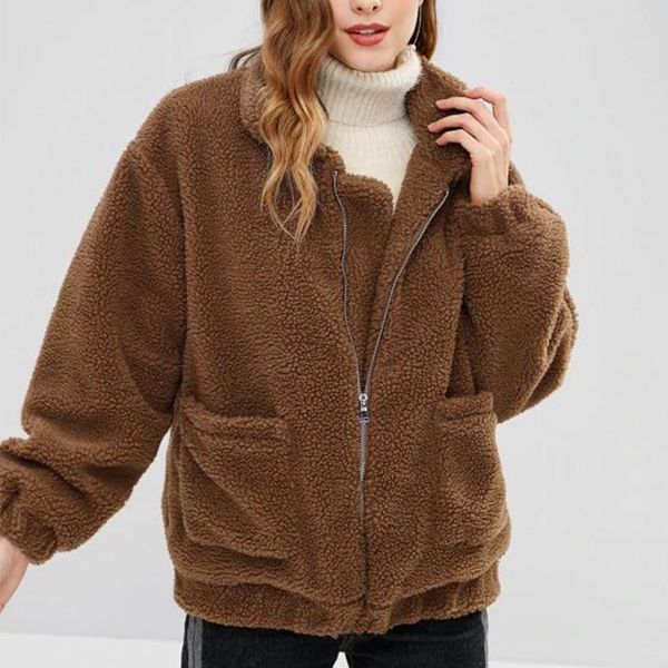 fashion women coats jackets solid color 2020 autumn winter warm thick fleece jacket long sleeve coats women zipper thicken, Black
fashion women coats jackets solid color 2020 autumn winter warm thick fleece jacket long sleeve coats women zipper thicken, Black