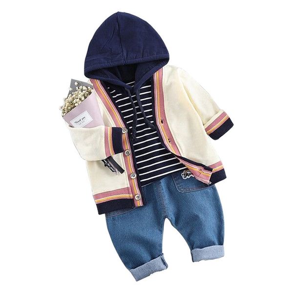 spring and autumn children's wear boy new korean cotton striped sweatshirt cardigan boys three-piece set y200323, White
spring and autumn children's wear boy new korean cotton striped sweatshirt cardigan boys three-piece set y200323, White