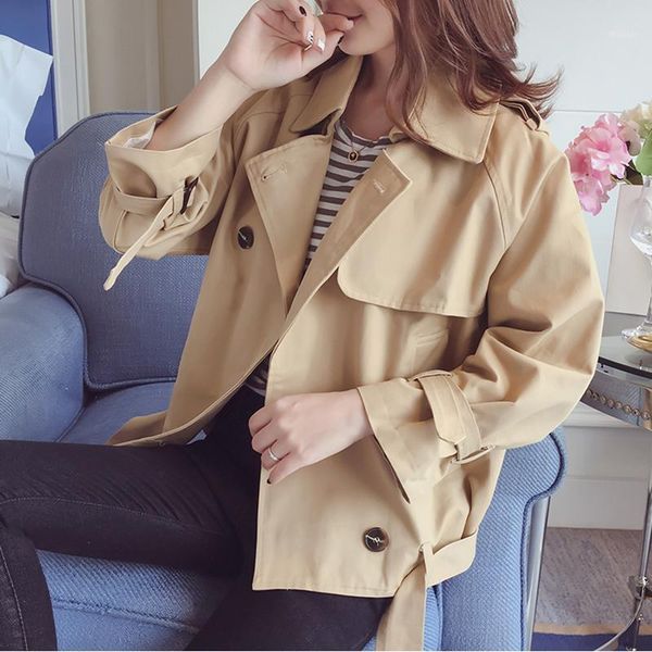 women's trench coats kulazopper 2021 autumn high fashion brand woman classic single breasted coat students casual loose outerwear zs449, Tan;black
women's trench coats kulazopper 2021 autumn high fashion brand woman classic single breasted coat students casual loose outerwear zs449, Tan;black