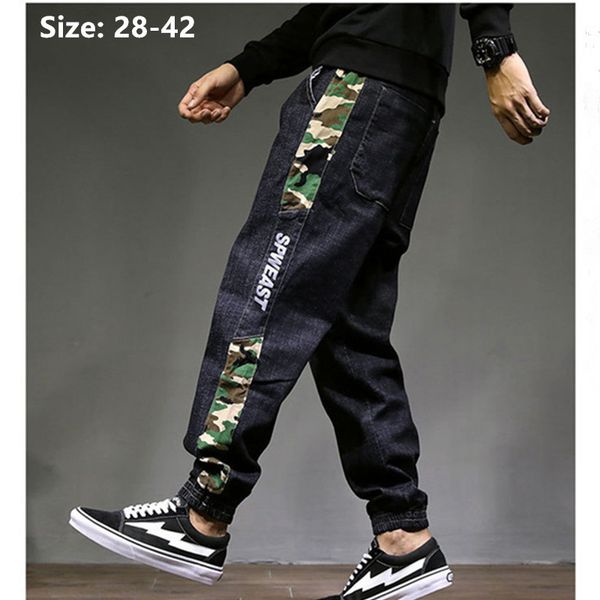 black jeans man brand 2019 plus big size harem hip hop ankle length denim jogger jean men taglia grande trousers hombres jens q0105, Black;white
black jeans man brand 2019 plus big size harem hip hop ankle length denim jogger jean men taglia grande trousers hombres jens q0105, Black;white