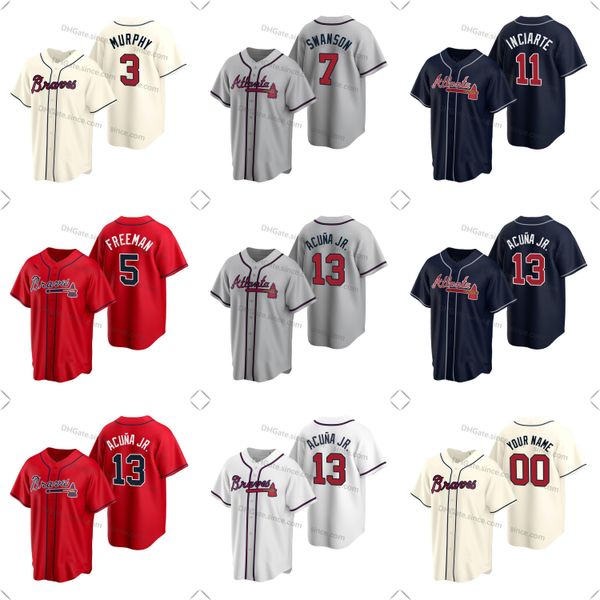 new 13 ronald acuna jr. jersey braves 5 freddie an 3 dale murphy 7 dansby swanson 11 ender inciarte authentic replica baseball jerseys, Black
new 13 ronald acuna jr. jersey braves 5 freddie an 3 dale murphy 7 dansby swanson 11 ender inciarte authentic replica baseball jerseys, Black