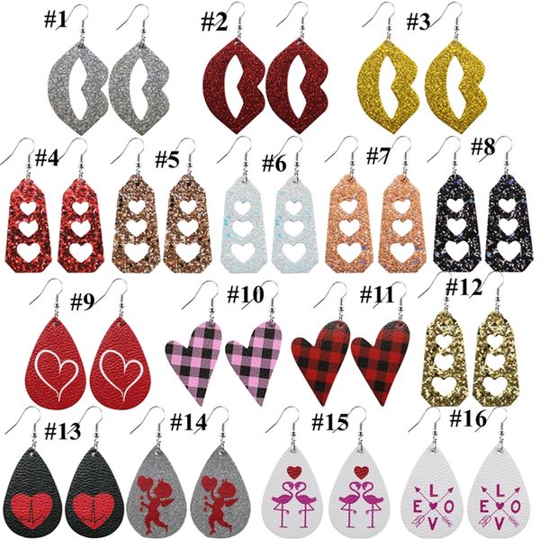 valentines day pu leather earrings double layered designers sequin teardrop earrings for women plaid heart lips long drop earrings e121004, Red;brown
valentines day pu leather earrings double layered designers sequin teardrop earrings for women plaid heart lips long drop earrings e121004, Red;brown