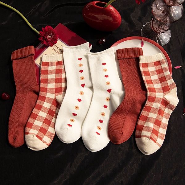grimv caramella autumn winter 2020 new women's medium cotton 3 pairs of red women's medium tube socks trend plaid cotton socks gcd, Black
grimv caramella autumn winter 2020 new women's medium cotton 3 pairs of red women's medium tube socks trend plaid cotton socks gcd, Black