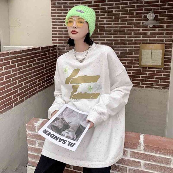 women's t-shirt weldone graffiti letter color yarn sweater star net red same autumn and winter bottomed long sleeve t-shirt 0yhv, White
women's t-shirt weldone graffiti letter color yarn sweater star net red same autumn and winter bottomed long sleeve t-shirt 0yhv, White
