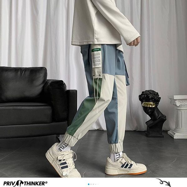 men's pants man fashion patchwork casual 2021 autumn streetwear sports trousers hip hop korean style clothing bottoms, Black
men's pants man fashion patchwork casual 2021 autumn streetwear sports trousers hip hop korean style clothing bottoms, Black