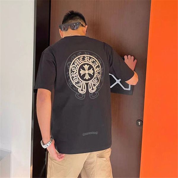 spring and summer new fashion brand ch crosin double print horseshoe sanskrit cross short sleeve t-shirt for men, Black
spring and summer new fashion brand ch crosin double print horseshoe sanskrit cross short sleeve t-shirt for men, Black