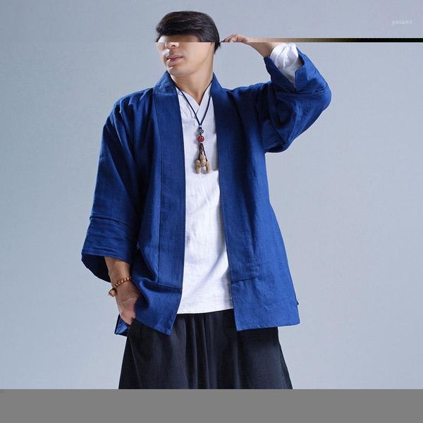 wholesale- spring autumn men jacket loose cardigan coat men fashion casual high-quality linen jacket hip hop punk kimono style outwear a1901, Black;brown
wholesale- spring autumn men jacket loose cardigan coat men fashion casual high-quality linen jacket hip hop punk kimono style outwear a1901, Black;brown