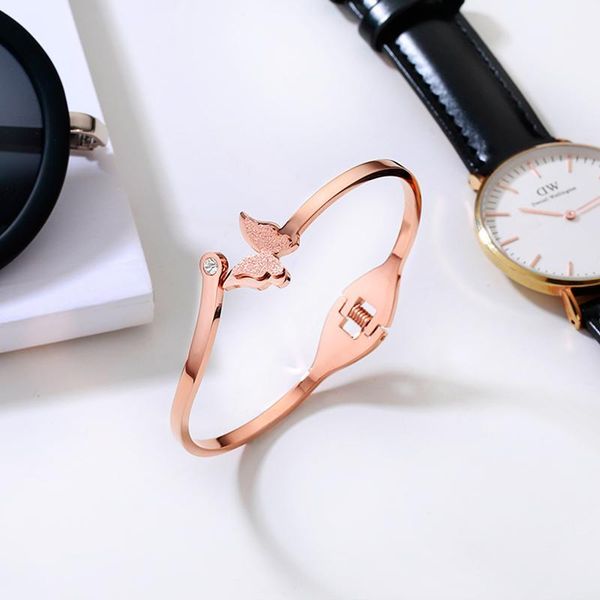 yun ruo fashion elegant butterfly zircon stone bangle rose gold color titanium steel jewelry woman gift never fade drop shipping1, Black
yun ruo fashion elegant butterfly zircon stone bangle rose gold color titanium steel jewelry woman gift never fade drop shipping1, Black