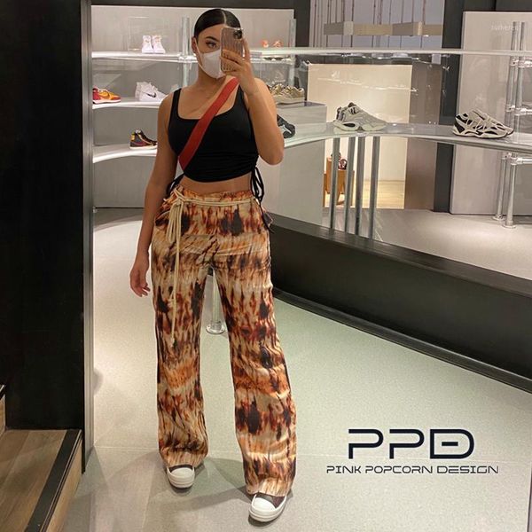 european american style tie-dye copper ammonia silk drape cool flared leg casual trousers1, Black;white
european american style tie-dye copper ammonia silk drape cool flared leg casual trousers1, Black;white