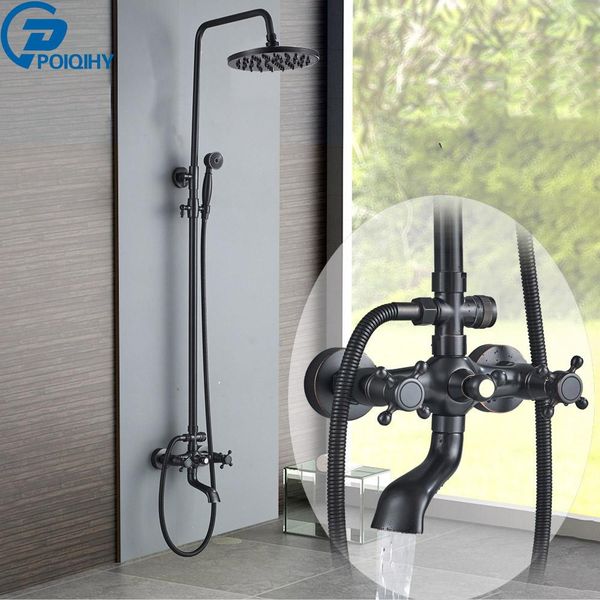 poiqihy rainfall shower mixer faucet dual handle bath shower set black bronze 8 showerhead shower faucet system with handshower bbycav
poiqihy rainfall shower mixer faucet dual handle bath shower set black bronze 8 showerhead shower faucet system with handshower bbycav