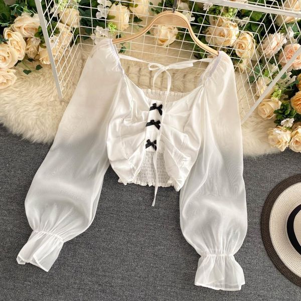 autumn new short fashion design women blouses slim style puff sleeve satin shirt square collar feminine blouse, White
autumn new short fashion design women blouses slim style puff sleeve satin shirt square collar feminine blouse, White