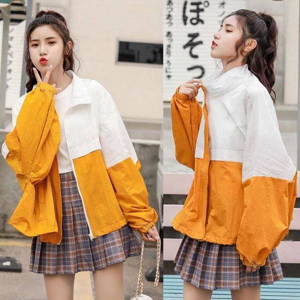 2021 female jacket-style loose student bf harajuku style bat-manga sun-proof lovers uniform baseball clothes fashion zhhc, Black;brown
2021 female jacket-style loose student bf harajuku style bat-manga sun-proof lovers uniform baseball clothes fashion zhhc, Black;brown
