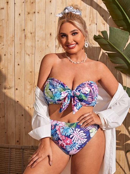plus tropical print knot bust bikini swimsuit a3cu#, Black
plus tropical print knot bust bikini swimsuit a3cu#, Black