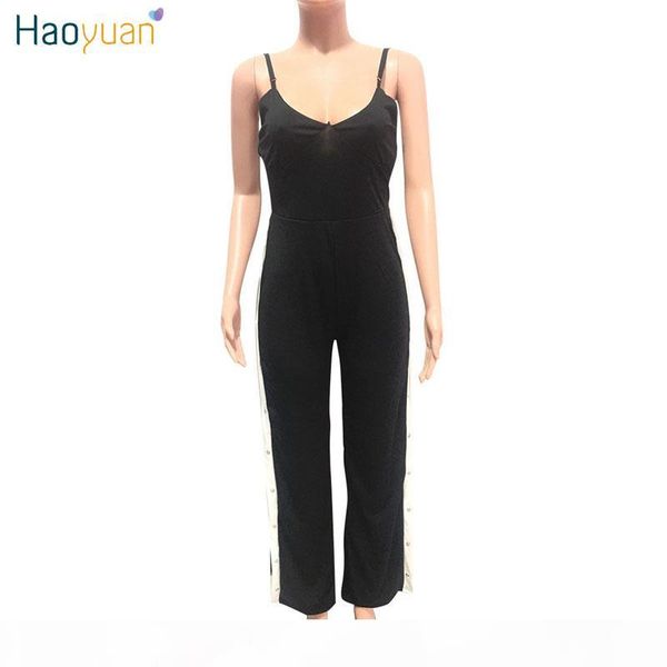 haoyuan spaghetti strap loose jumpsuits 2017 new summer leotard full bodysuit overalls side split rompers women jumpsuit q1110, Black;white
haoyuan spaghetti strap loose jumpsuits 2017 new summer leotard full bodysuit overalls side split rompers women jumpsuit q1110, Black;white