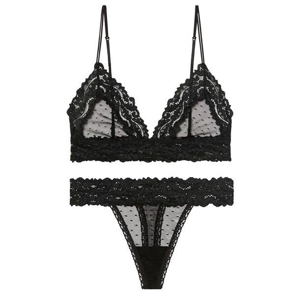 new women lace mesh bra set push up brassiere+t back panties sets backless v neck femme lingerie set transparent dot bralet y200115, Red;black
new women lace mesh bra set push up brassiere+t back panties sets backless v neck femme lingerie set transparent dot bralet y200115, Red;black