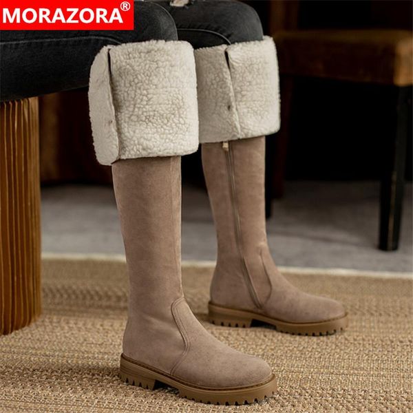 morazora 2021 large size 33-43 women boots square heels round toe winter boots fashion keep warm over the knee, Black
morazora 2021 large size 33-43 women boots square heels round toe winter boots fashion keep warm over the knee, Black