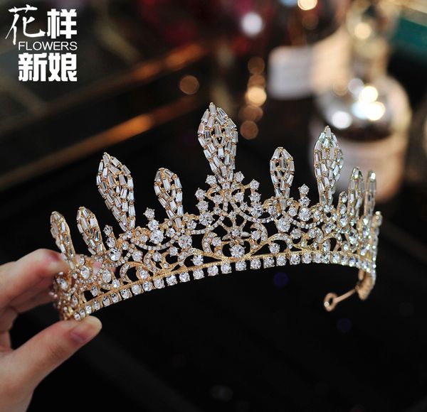 european style xianmei wedding dress headdress super fairy bride crown korean atmosphere luxury baroque gold silver
european style xianmei wedding dress headdress super fairy bride crown korean atmosphere luxury baroque gold silver