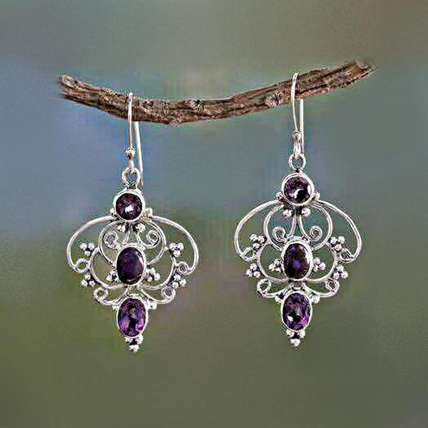 dangle & chandelier amazon explosion retro purple dragon crystal petal earrings ms. europe and america peach blossom wholes, Silver
dangle & chandelier amazon explosion retro purple dragon crystal petal earrings ms. europe and america peach blossom wholes, Silver