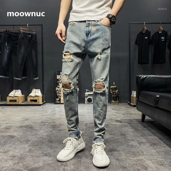 2020 summer new arrival men jeans classic fashion denim elastic jeans men's casual broken hole slim fit trousers1, Blue
2020 summer new arrival men jeans classic fashion denim elastic jeans men's casual broken hole slim fit trousers1, Blue
