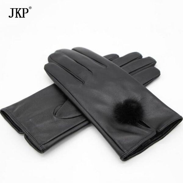 five fingers gloves fashion leather genuine , fall short paragraph mink ball decoration black women, Blue;gray
five fingers gloves fashion leather genuine , fall short paragraph mink ball decoration black women, Blue;gray
