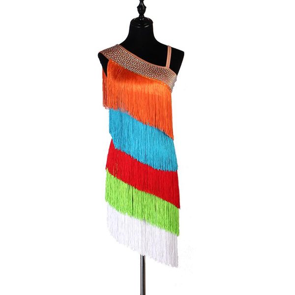 stage wear colorful fringe dress for women latin competition dance dresses rhinestone ballroom latino performance bambina dl4561, Black;red
stage wear colorful fringe dress for women latin competition dance dresses rhinestone ballroom latino performance bambina dl4561, Black;red