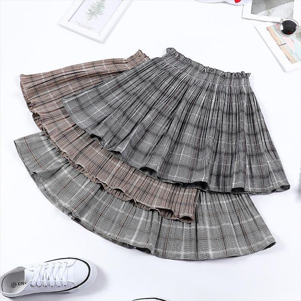 2020 womens new elastic waist pleated skirt high waist wrinkled skirt tartan womens summer harajuku midi skirt, Black
2020 womens new elastic waist pleated skirt high waist wrinkled skirt tartan womens summer harajuku midi skirt, Black