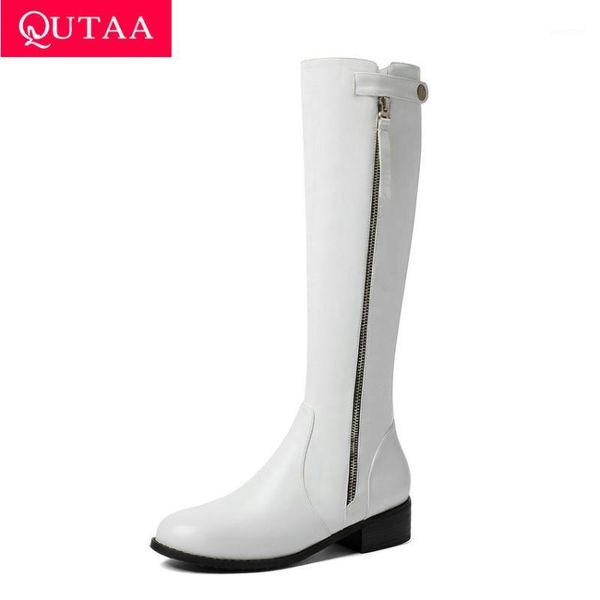 boots qutaa 2021 round toe zipper ladies pumps square low heel concise women shoes pu leather fashion knee high size 34-431, Black
boots qutaa 2021 round toe zipper ladies pumps square low heel concise women shoes pu leather fashion knee high size 34-431, Black