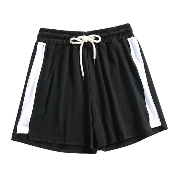 lace up casual summer women simple elastic slim straight ladies fashion beach high waist black white shorts female, White;black 
lace up casual summer women simple elastic slim straight ladies fashion beach high waist black white shorts female, White;black