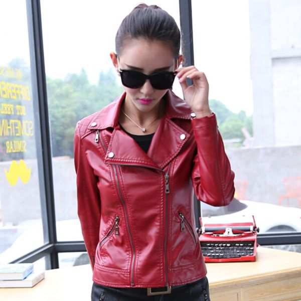 autumn winter plus size jacket women's short black red pu leather coat 2020 new ladies slim motorcycle outwear
autumn winter plus size jacket women's short black red pu leather coat 2020 new ladies slim motorcycle outwear
