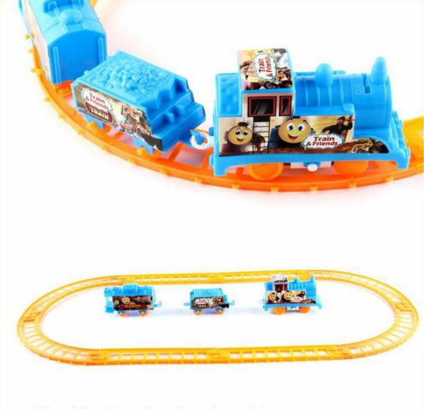 Creative Railway Track Car Toys Children Racing Bend Rail Track Car Diy Toy Kids Gift Simulation Track Train Toy