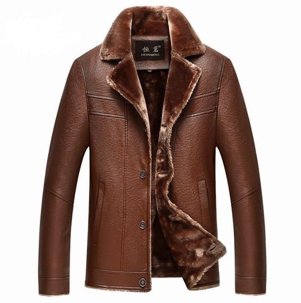 brown mens leather jacket motorcycle single-breasted coat men jackets suit collar clothes jaqueta de couro fashion autumn winter, Black
brown mens leather jacket motorcycle single-breasted coat men jackets suit collar clothes jaqueta de couro fashion autumn winter, Black