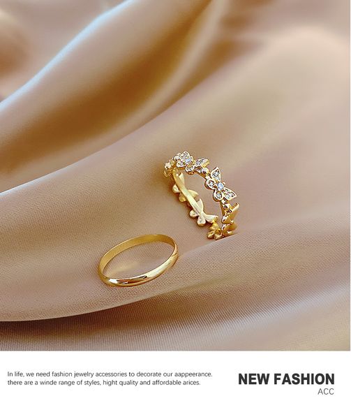 2021 light luxury personalized fashion ins fashion fine net minority simple twisted cold wind butterfly gold zircon ring jewelry rings, Silver
2021 light luxury personalized fashion ins fashion fine net minority simple twisted cold wind butterfly gold zircon ring jewelry rings, Silver