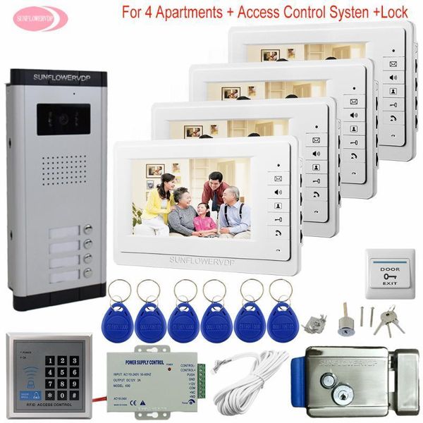 video door phones for 4 apartments entry 7inch color intercom with electronic lock monitor home system1
video door phones for 4 apartments entry 7inch color intercom with electronic lock monitor home system1