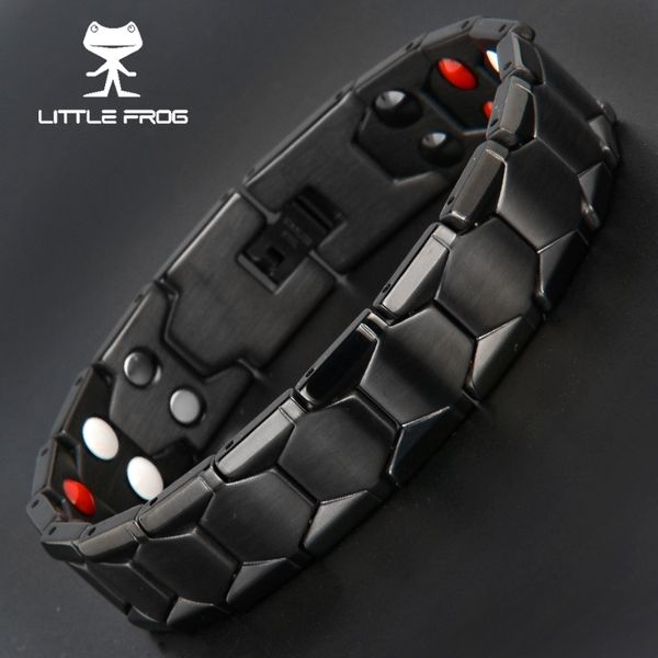 little frog health magnetic therapy bracelet men jewelry black 316l stainless steel 4 elements bracelets & bangles 10239 y200107, Golden;silver
little frog health magnetic therapy bracelet men jewelry black 316l stainless steel 4 elements bracelets & bangles 10239 y200107, Golden;silver