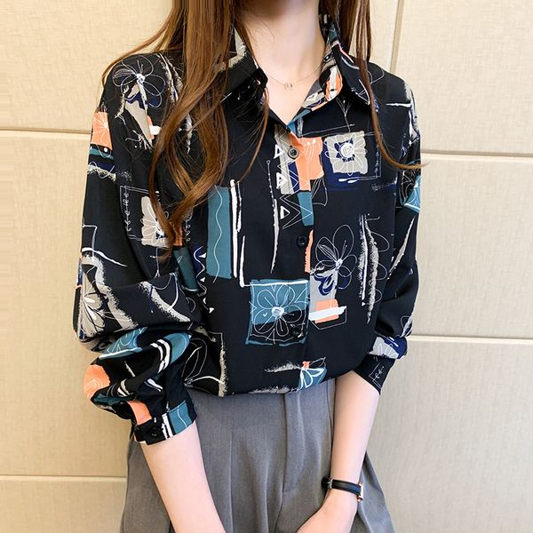 women 3d retro printing blouses fashion trend casual turn down collar cop r famale spring long sleeve loose chiffon shirts, White
women 3d retro printing blouses fashion trend casual turn down collar cop r famale spring long sleeve loose chiffon shirts, White