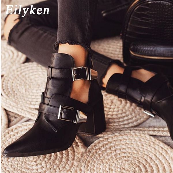 eilyken 2020 new autumn boots cut outs ankle boots women pointed toe square med heels shoes woman buckle boots sandals y200723, Black
eilyken 2020 new autumn boots cut outs ankle boots women pointed toe square med heels shoes woman buckle boots sandals y200723, Black