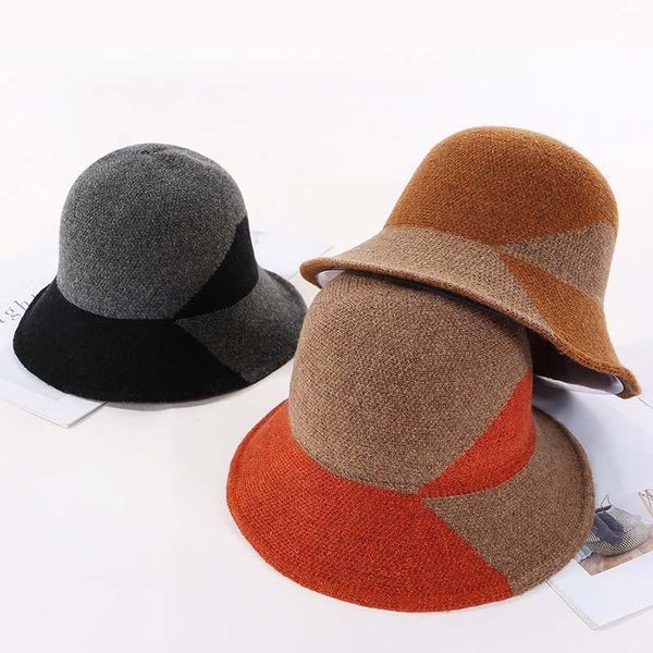 wide brim hats wool fisherman hat women 2021 winter korean color matching fashion all-match temperament warm knitted gorro pescador, Blue;gray
wide brim hats wool fisherman hat women 2021 winter korean color matching fashion all-match temperament warm knitted gorro pescador, Blue;gray