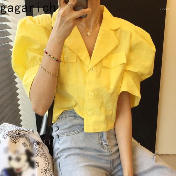 gagarich women coat korean style chic summer simple candy-colored single-breasted loose puff sleeve suit cropped jackets ladies1, Black;brown
gagarich women coat korean style chic summer simple candy-colored single-breasted loose puff sleeve suit cropped jackets ladies1, Black;brown