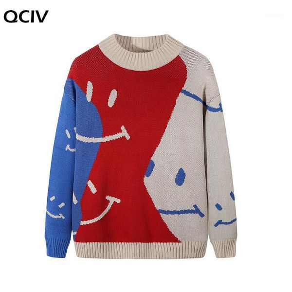 men's sweaters smile embroidery sweater men fashion korean pullovers cotton mens designer pattern o neck winter clothes oversized 1, White;black
men's sweaters smile embroidery sweater men fashion korean pullovers cotton mens designer pattern o neck winter clothes oversized 1, White;black