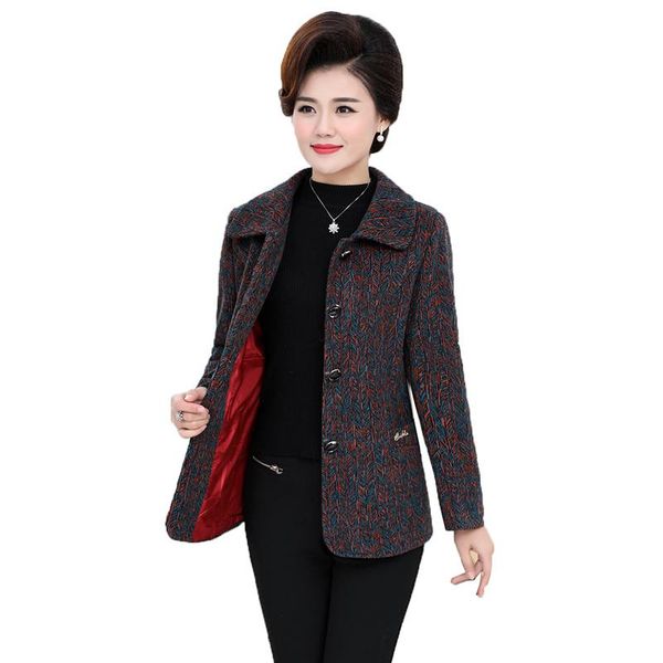 blended woolen coat middle-aged and elderly women's coat new 2020 spring autumn jacket single-breasted slim outwear 4xl w71, Tan;black
blended woolen coat middle-aged and elderly women's coat new 2020 spring autumn jacket single-breasted slim outwear 4xl w71, Tan;black