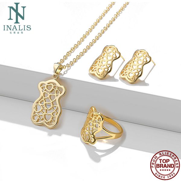 inalis classic art hollow to heart bear shape pendant jewelry for women and men necklaces earrings ring sets, Black
inalis classic art hollow to heart bear shape pendant jewelry for women and men necklaces earrings ring sets, Black