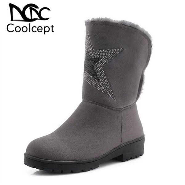 coolcept vintage women high heels boots plus fur warm shoes women winter mid calf snow boots party fashion shoes size 33-43, Black
coolcept vintage women high heels boots plus fur warm shoes women winter mid calf snow boots party fashion shoes size 33-43, Black