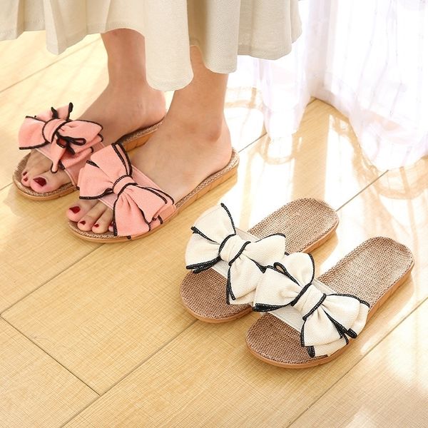 women flax home slippers summer bow-knot soft floor woman indoor slides flats house shoes cute linen slipper y200423, Black
women flax home slippers summer bow-knot soft floor woman indoor slides flats house shoes cute linen slipper y200423, Black