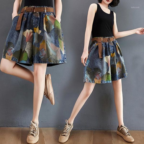 new women large size loose printed denim shorts women casual oversize summer retro wide leg shorts1, White;black
new women large size loose printed denim shorts women casual oversize summer retro wide leg shorts1, White;black