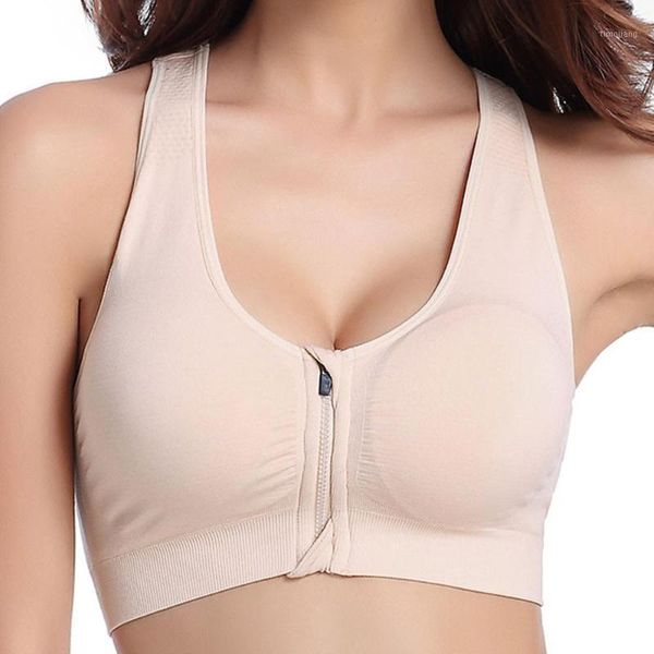 women sports bra seamless zipper push up underwear quakeproof running sport vest female no steel ring padded femme 20201, White;black
women sports bra seamless zipper push up underwear quakeproof running sport vest female no steel ring padded femme 20201, White;black