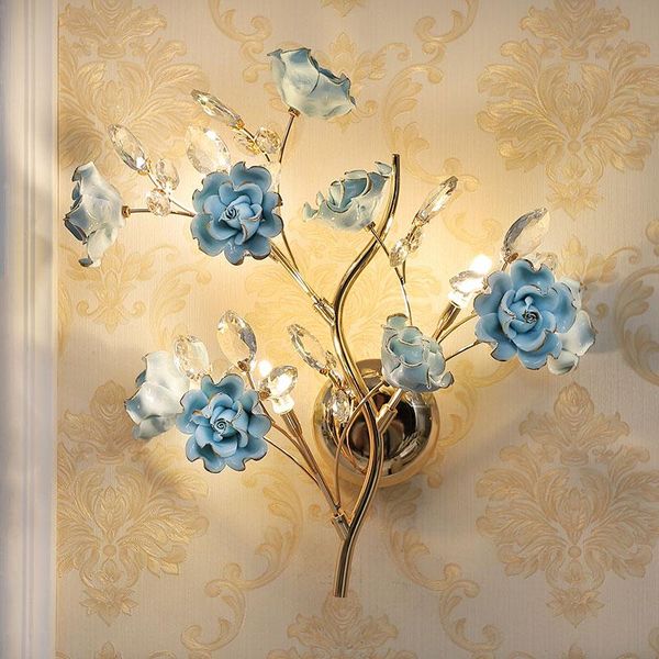 white rose ceramic led wall lamp wedding decoration crystal wall sconces bedroom corridor mirror front lamp g4 led night light
white rose ceramic led wall lamp wedding decoration crystal wall sconces bedroom corridor mirror front lamp g4 led night light