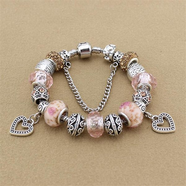 2020 fashion new love pendant beige crystal/glass beads cute elegant charm silver plated pan bracelet female christmas gift, Golden;silver
2020 fashion new love pendant beige crystal/glass beads cute elegant charm silver plated pan bracelet female christmas gift, Golden;silver