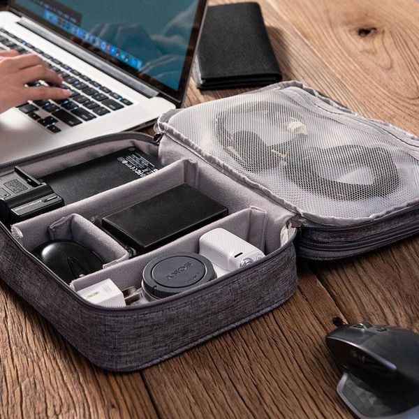 3-layer electronics storage bag polyester multi-functional digital devices organizer data cable storage case
3-layer electronics storage bag polyester multi-functional digital devices organizer data cable storage case
